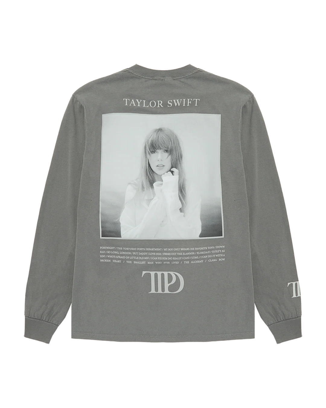 The Tortured Poets Department Gray Photo Long Sleeve T-Shirt